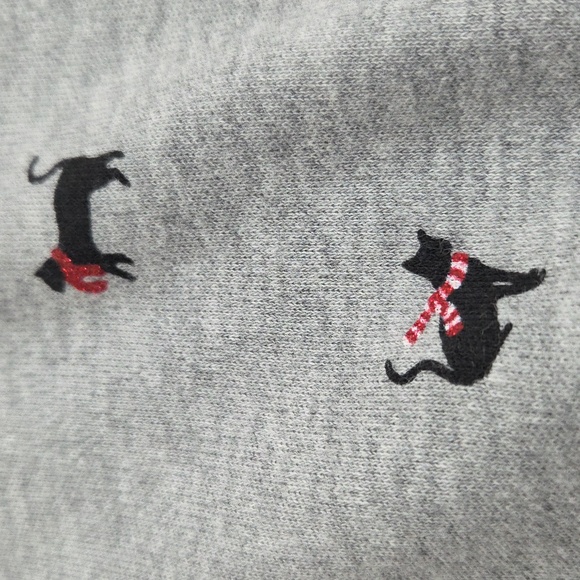 Karen Scott Christmas Cat Mock Turtle Neck Gray XL Soft. - Picture 8 of 16